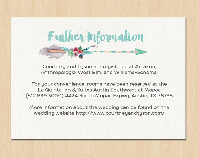 Boho Floral Bull Head Wedding Suite - PRINTABLE Invitation // RSVP // Information Card // Full suite or separate purchase