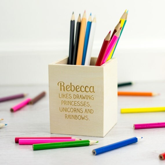 childrens pencil holder personalised wooden pencil pot childrens pencil holder personalised wooden pencil pot