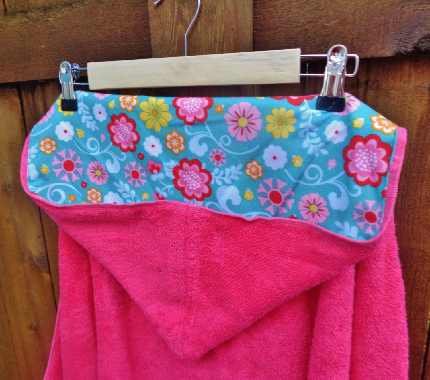 Girl flower hooded towel pool towel toddler hooded towel