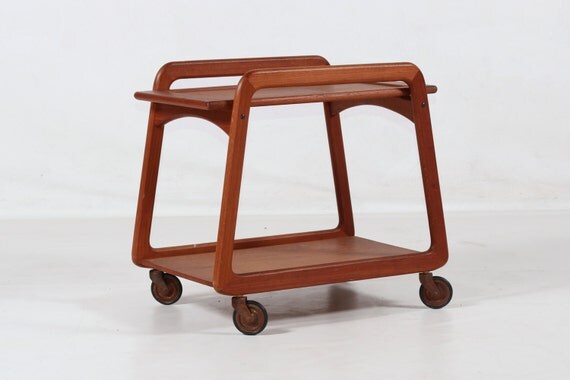 Tea trolley sika mobler teakwood denmark vintage by trulleberg