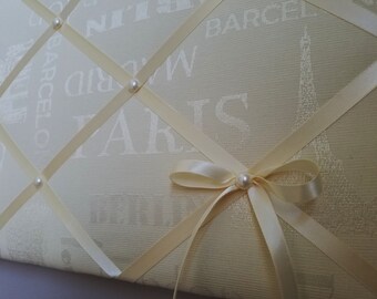 Memo board, photo board, memory board, vision board, fabric memo board, French memo board, memory boards, notice board, wedding memo board