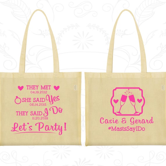 personalized wedding tote bags