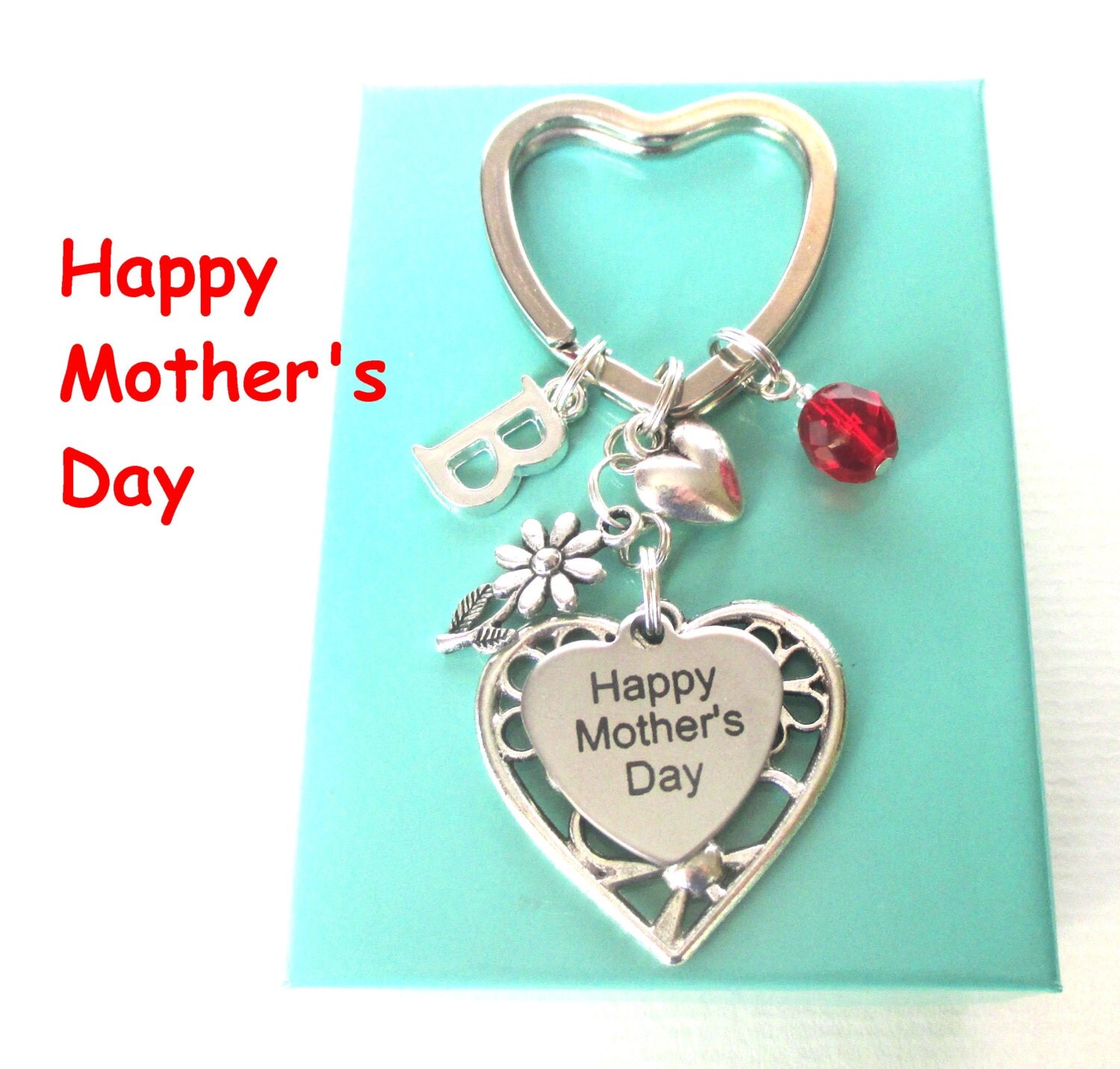 Happy Mother's Day keyring Gift for Mum Daisy keyring