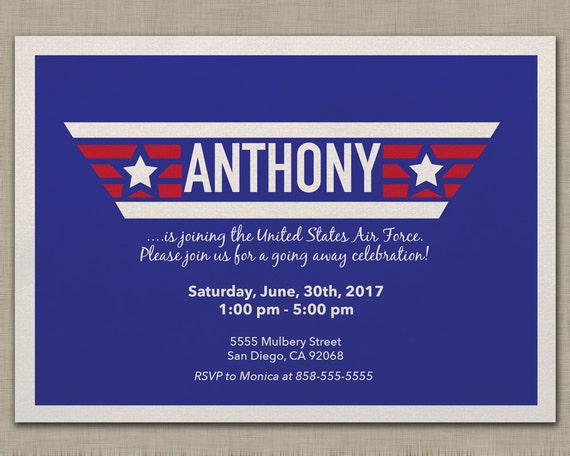 Air Force Going Away Party Invitations 1