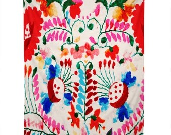 Tapestry/wall hanging/ Mexico/ Hawaiian/ Surf/ Colorful/ Flowers/ Ethnic/deb haugen