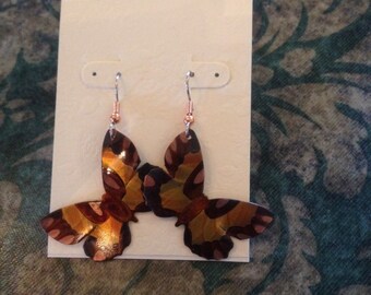 Single butterfly ear rings