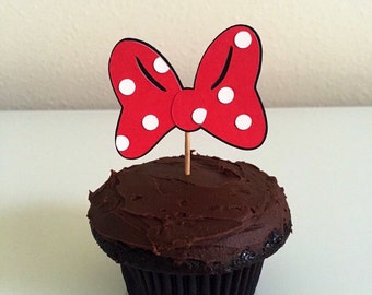 Minnie Mouse Cupcake Toppers