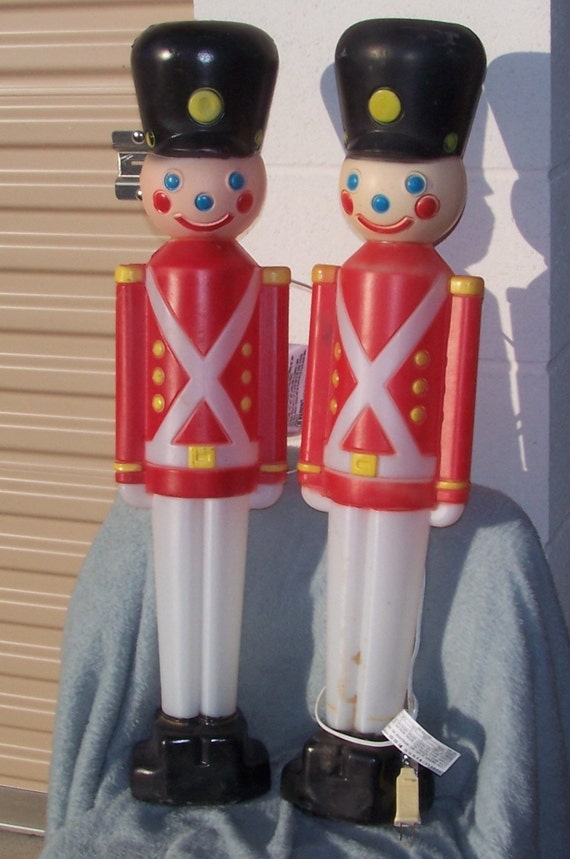 Toy Soldier Molded Yard Decoration Vintage Lighted