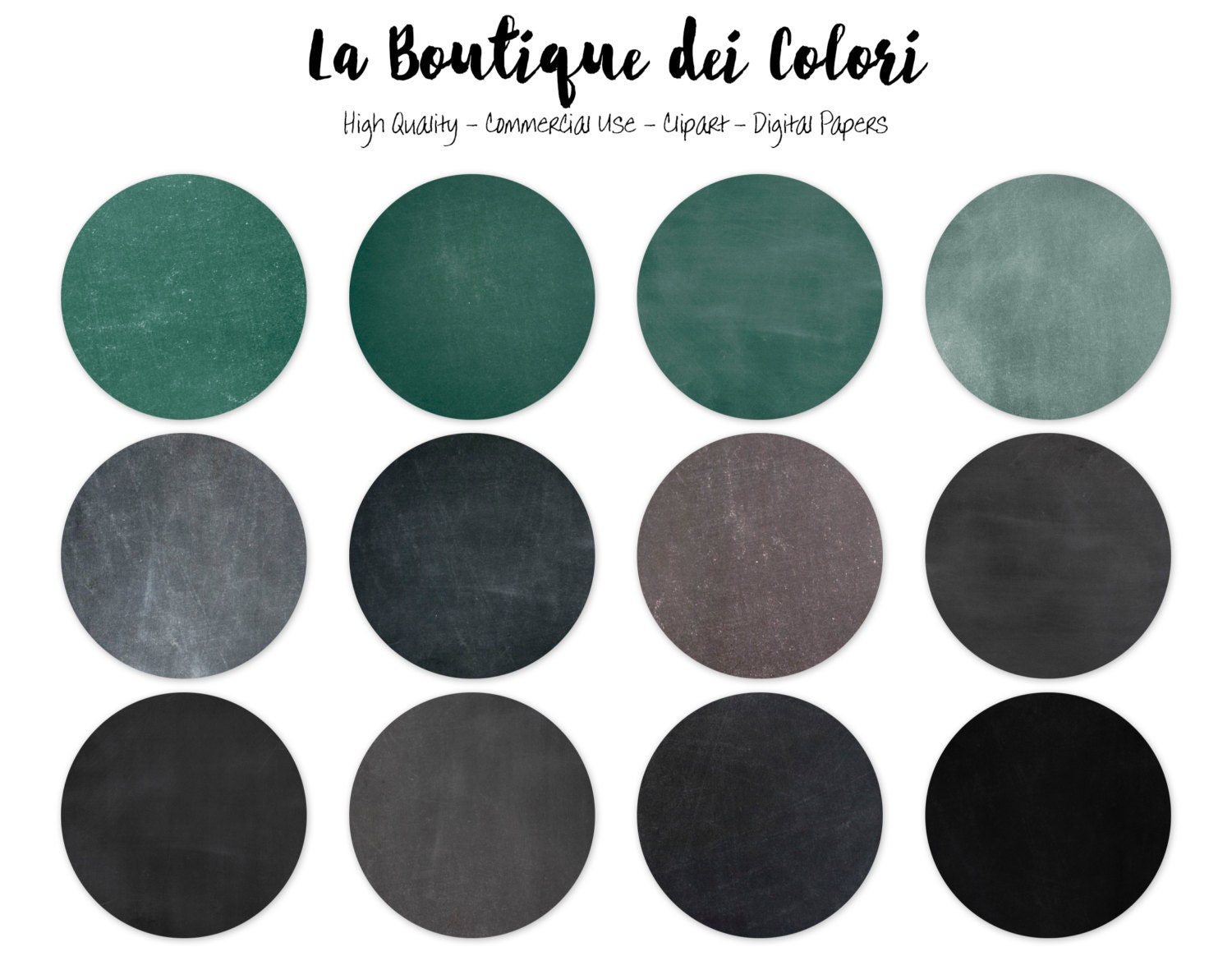 Chalkboard Circles Clipart Cute Circle Clip by LaBoutiqueDeiColori