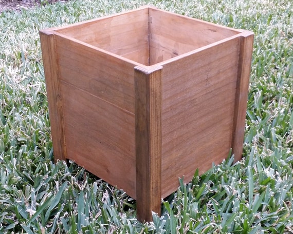 8 Oxidized Wood Planter Box Small Wooden by StewartLandingCo