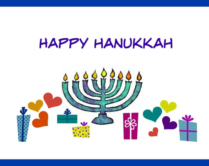 HANUKKAH Holiday Cards - 12 Cards and Envelopes AND Free Shipping too!