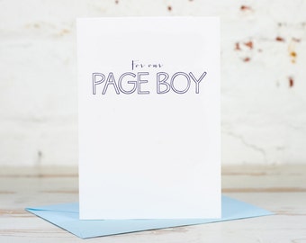 For our Page Boy Greetings Card