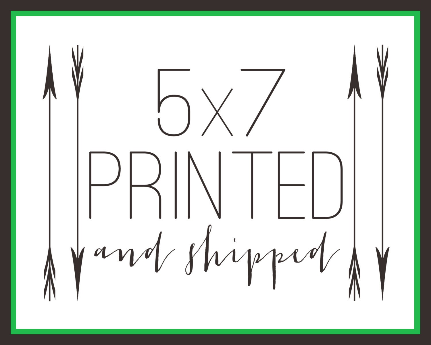 5x7 Inch Printed and Shipped Home Decor Printable Decor