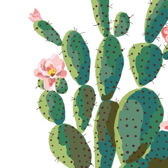 Set Of 2 Cactus Prints 4x6 5x7 8x10 11x14 Wall Art Print