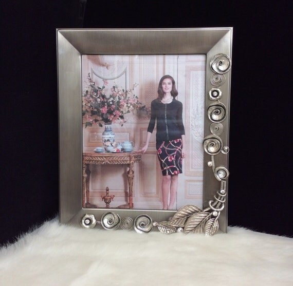 Items similar to 8x10 Floral Picture Frame Embellished 8x10 Frame