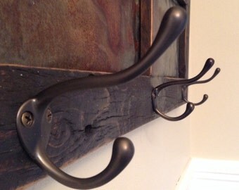 Rusty tin coat rack