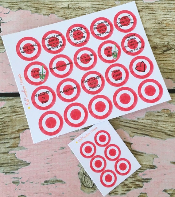 TARGET Watercolor Planner Stickers by PinkSunshineSupplies on Etsy