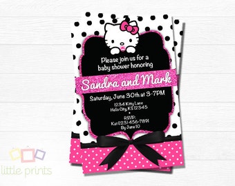 Hello Kitty Baby Shower invites