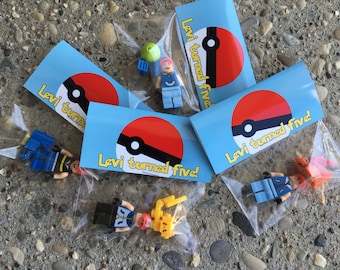Mini Figure INCLUDED custom pokemon party favor Themed Custom birthday bag