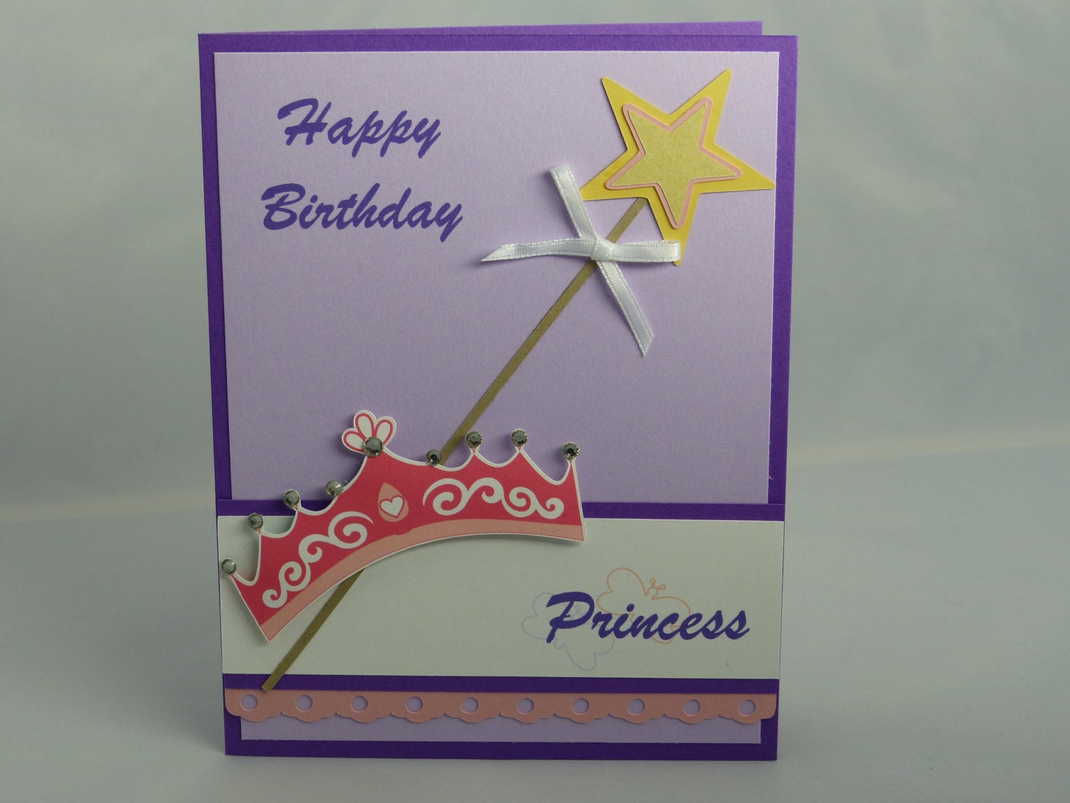 Stampin Up Handmade Greeting Card: Princess Birthday Card