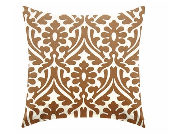 Caramel brown pillow covers, chocolate brown pillows, decorative pillows, brown pillow, caramel pillow, euro sham