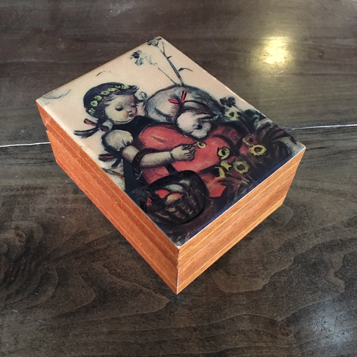 Vintage Reuge music box, Made in Italy, Swiss Musical Movement, Hummel