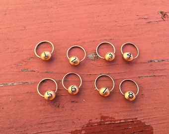 Numbered Stitch Markers Snag Free Knitting Stitch Markers Knitting Accessories Row Counting Gift for Knitters