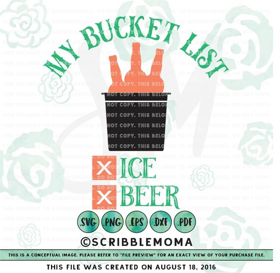 Bucket List svg eps dxf png download for Cricut or by ScribbleMoma