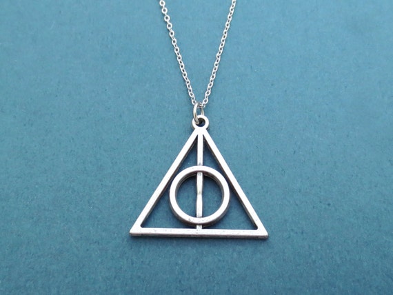 Deathly Hallows Silver Necklace Movie Harry Potter By Gliget 1591