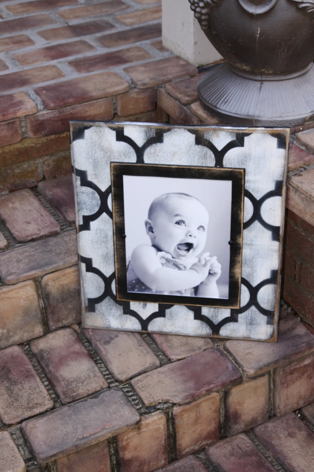 Handmade distressed 8x10 picture frame; home decor; distressed wall