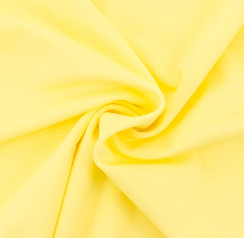 Lemon Yellow Medium Nylon Lycra Swimsuit Fabric