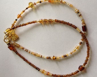 Golden Double Anklet, arm band, jewelry, body chain, waist beads, citrine waistbeads
