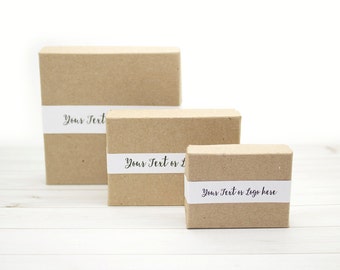 Gift Box Lid Labels | Jewelry Box Labels | Custom Labels | Lid Wrap | Custom Jewelry Gift Box | Simple Band | L01 08