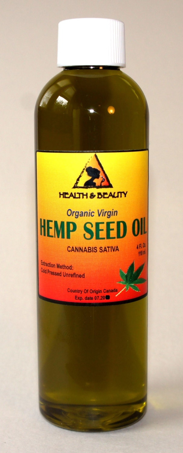 4 Oz Hemp Seed Oil Unrefined Organic Carrier Cold Pressed