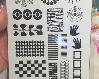 IN STOCK -- PTP Elements - Red Rubber Stamps Unmounted Sheets - Set #5