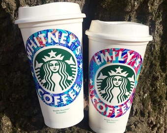 Personalized Starbucks Cup, Coffee Cup, Gift, Monogrammed Coffee Cup, Lilly