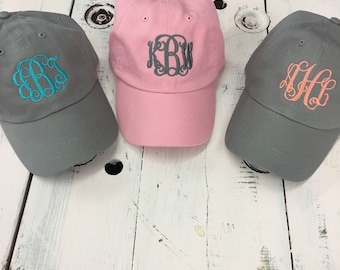 Monogrammed cap, monogrammed hat, personalized cap, monogrammed baseball cap