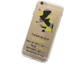 Hufflepuff iPhone Case, Your choice of Soft Plastic (TPU) or Wood