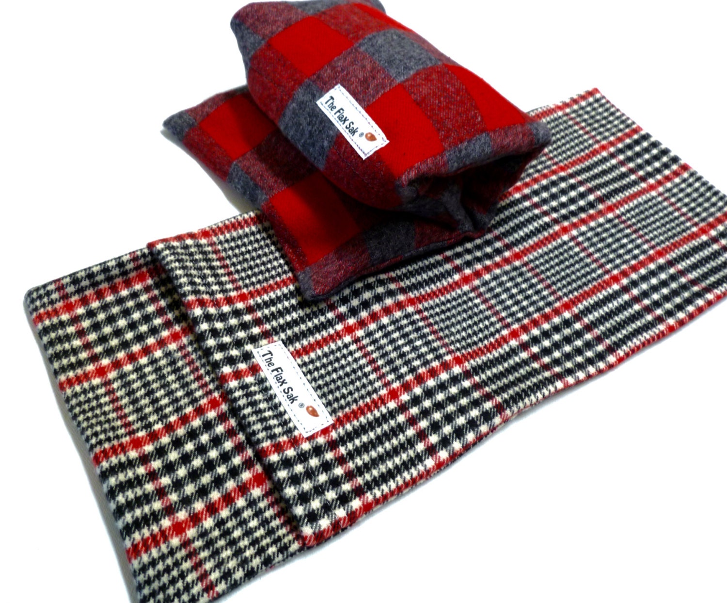 Microwave Flax HEATING PAD Set 1 Flax sak and 1 by lalatextures