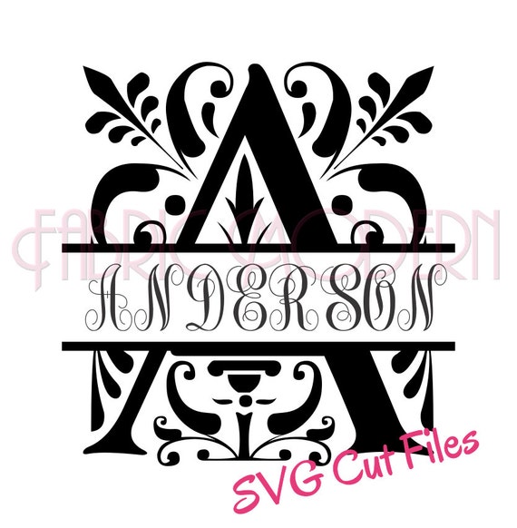 REGAL SPLIT MONOGRAM Silhouette Cricut svg cutting by FabricModern