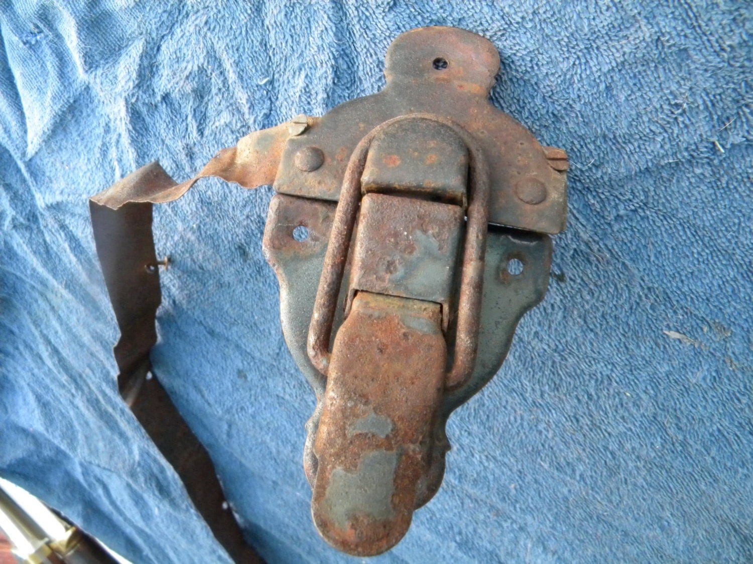 Antique Trunk Latch and Hinge.. still on Antique by Blasttothepast