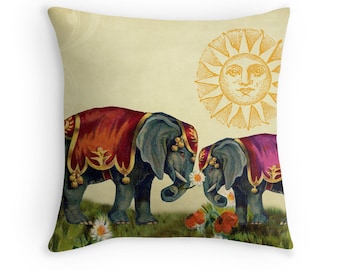 Elephant Gifts, Elephant Cushion, Elephant Pillow, Valentines Gift, Gift for Her, Gift for Woman,Circus Decor,Cute Cushions,Valentine Pillow