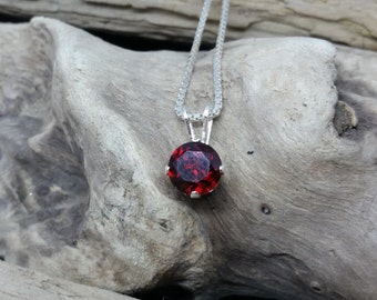 Sterling Silver Garnet Necklace