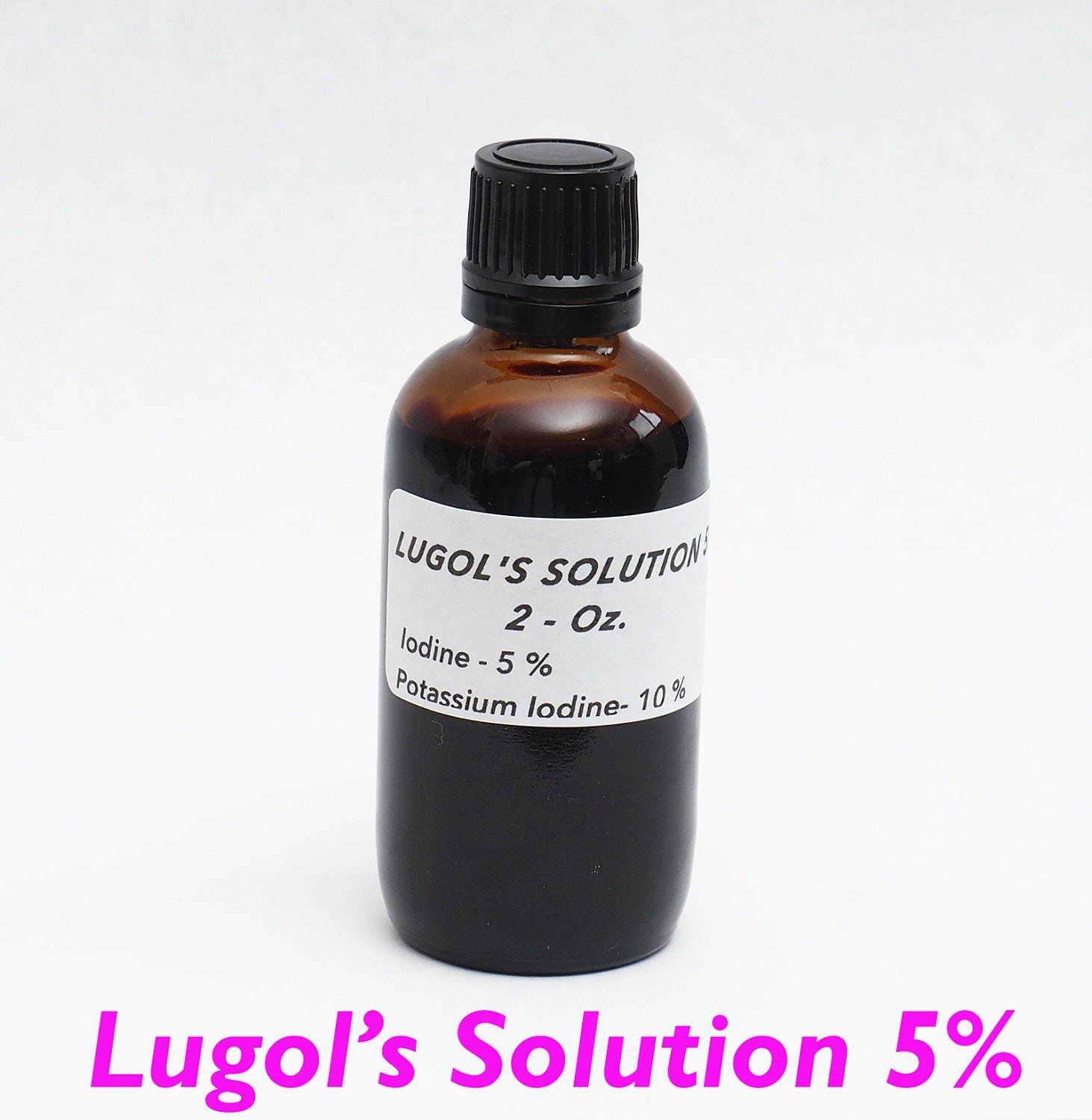 Lugols 5 Iodine Solution / 2 Oz . / Dropper / USA
