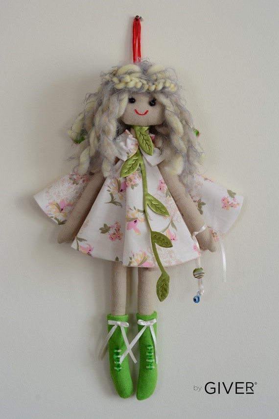 Items similar to Hanging Dolls Handmade & Unique Spring Girl, Angel Doll on Etsy