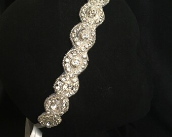 Vintage crystal Wedding Headband Tiara Bride Rhinestone Hairband Bling bride head piece bridal headband wedding headband crystal headband