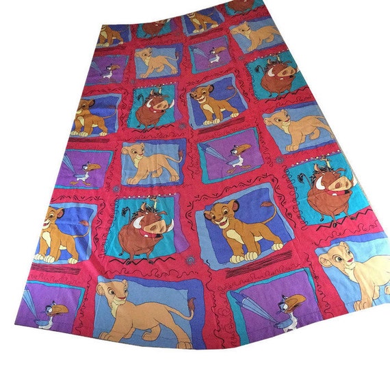 Vintage '90s Disney The Lion King Twin Flat Bed Sheet or