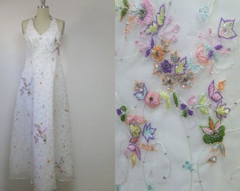 Vintage corset wedding dress, flowers widding dress, collar wedding dress, wedding gown, maxi wedding dress, princess wedding dress, tool