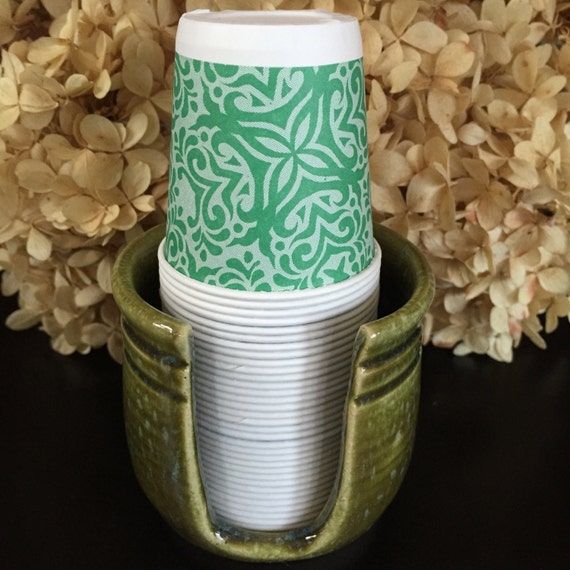 Ceramic Bathroom Cup Holder Disposable Cup by BTRceramics on Etsy