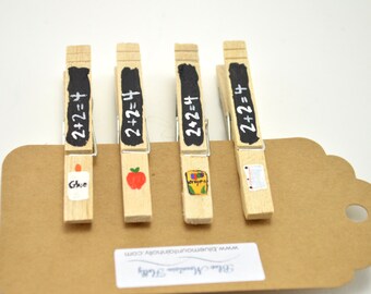 Gift for Teachers, Clothespin Magnets, Magnet Clips, Fridge Magnets, Refrigerator Magnets, Gifts Under 10, Organization Accessory